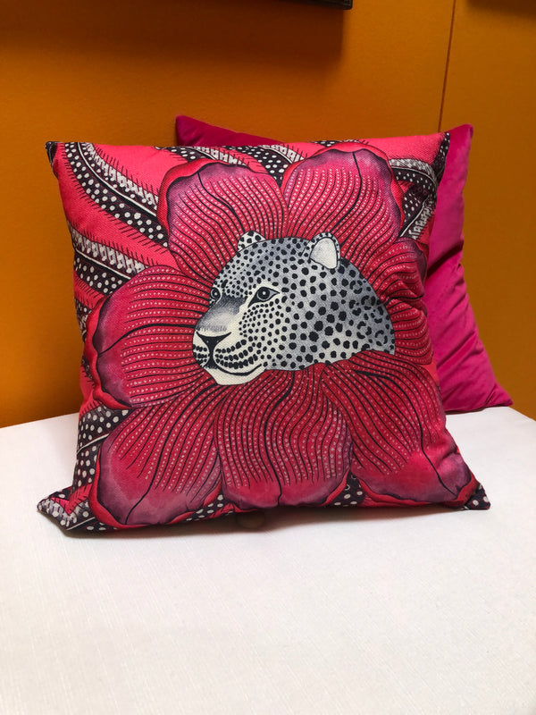 20 inch Hot Pink Leopard pillow