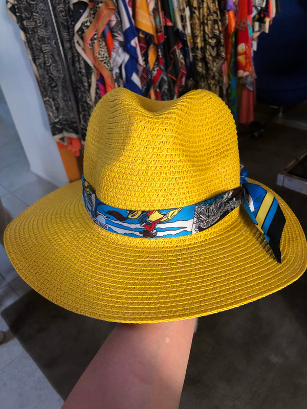 Fedora Hat Yellow and Orange sold