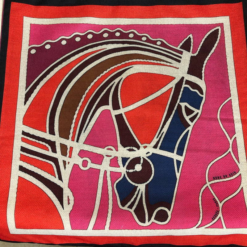 Pillow Cover Horse Pink/Red