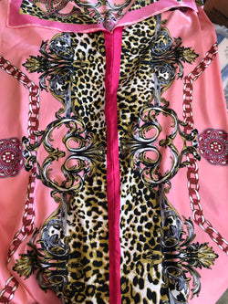 “Pink or Fuchsia Leopard“ Silk Sarong   💕