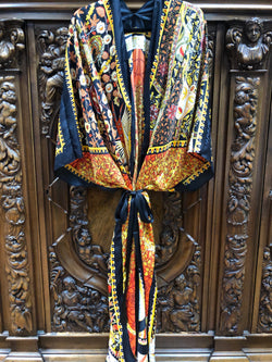 Silk Goddess Robe/Kimono in “Axis”
