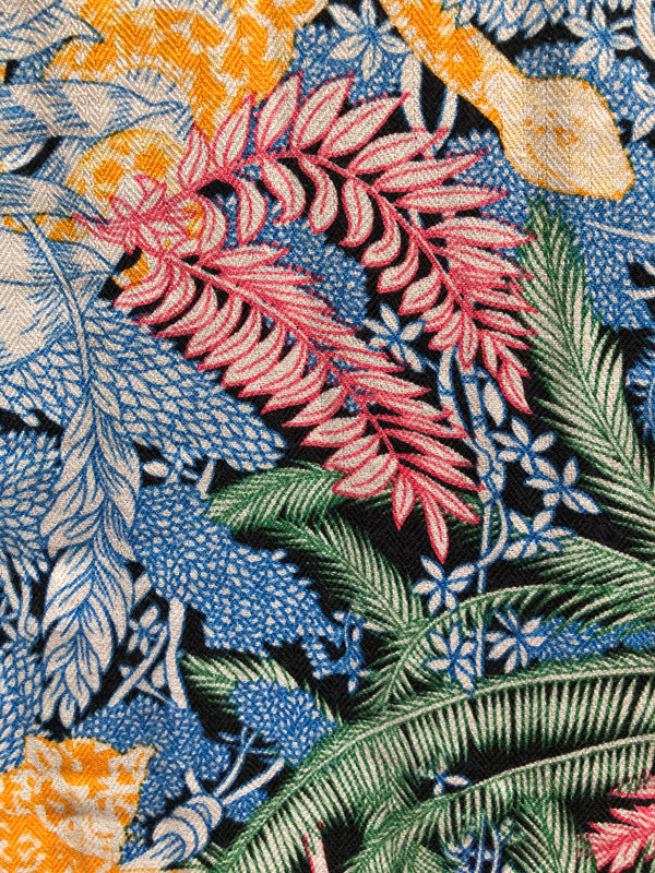 53”Square Shawl Cashmere/Silk “Tropical”