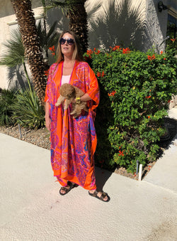 Silk Kimono Orange La Charm